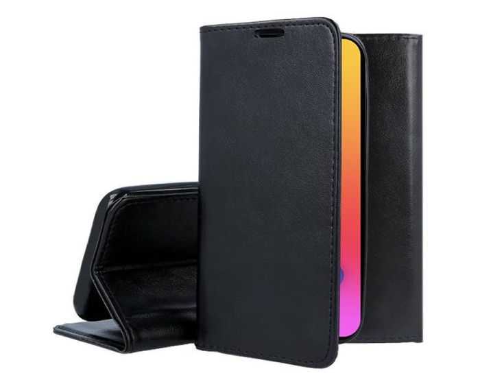 Forcell Magnet Wallet Case Θήκη Πορτοφόλι με δυνατότητα Stand Black (iPhone 14) - MT63686