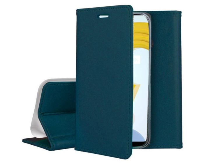 Forcell Magnet Wallet Case Θήκη Πορτοφόλι με δυνατότητα Stand Dark Green (Realme C21)