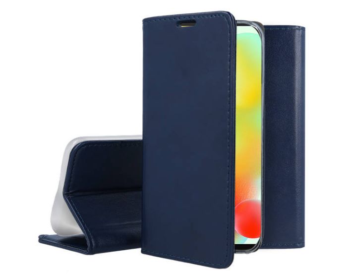 Forcell Magnet Wallet Case Θήκη Πορτοφόλι με δυνατότητα Stand Navy Blue (Xiaomi Redmi 12C)