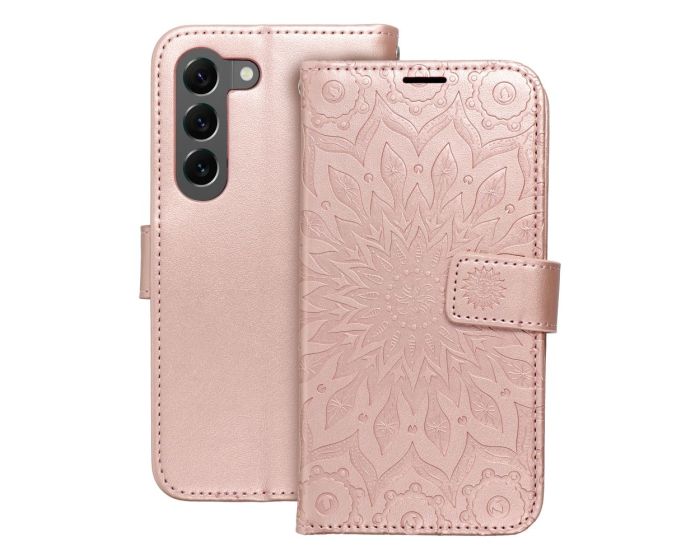 Forcell MEZZO Smart Book Case με Δυνατότητα Stand Θήκη Πορτοφόλι Rose Gold Mandala (Samsung Galaxy S23) - MT65808