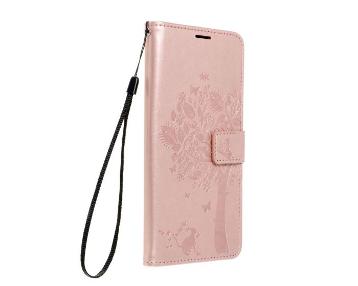 Forcell MEZZO Smart Book Case με Δυνατότητα Stand Θήκη Πορτοφόλι Rose Gold Tree (Samsung Galaxy A03s)