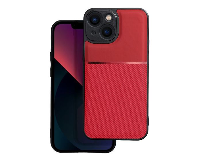Forcell Noble PU Leather Rugged Armor Case Red (iPhone 14)