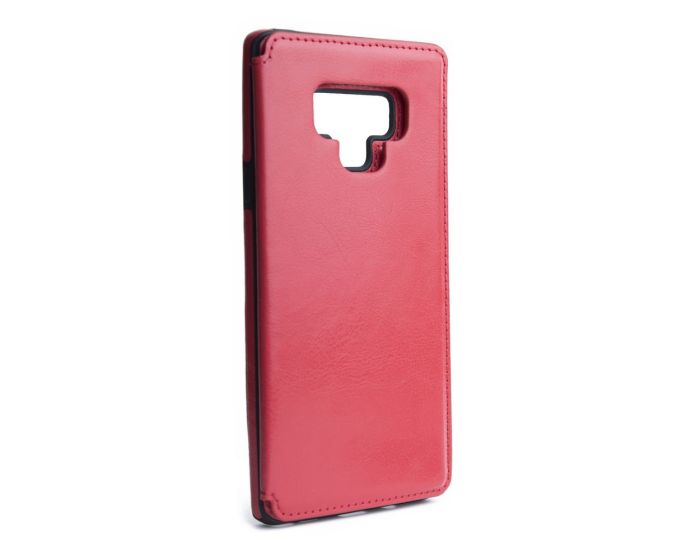 Forcell PU Leather Flip Back Wallet Case Θήκη Πορτοφόλι Red (Samsung Galaxy Note 9)