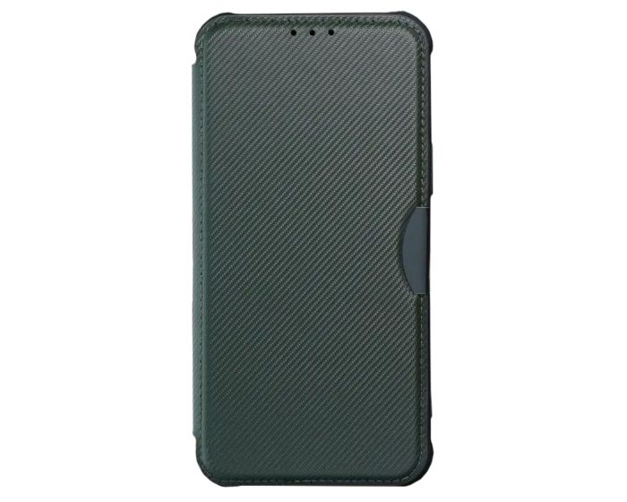 Forcell Razor Carbon Wallet Case Θήκη Πορτοφόλι - Dark Green (Xiaomi Mi 11 Lite 4G / 5G)