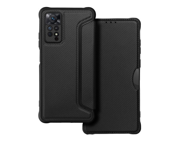 Forcell Razor Carbon Wallet Case Θήκη Πορτοφόλι - Black (Xiaomi Redmi Note 11 Pro 4G / 5G)
