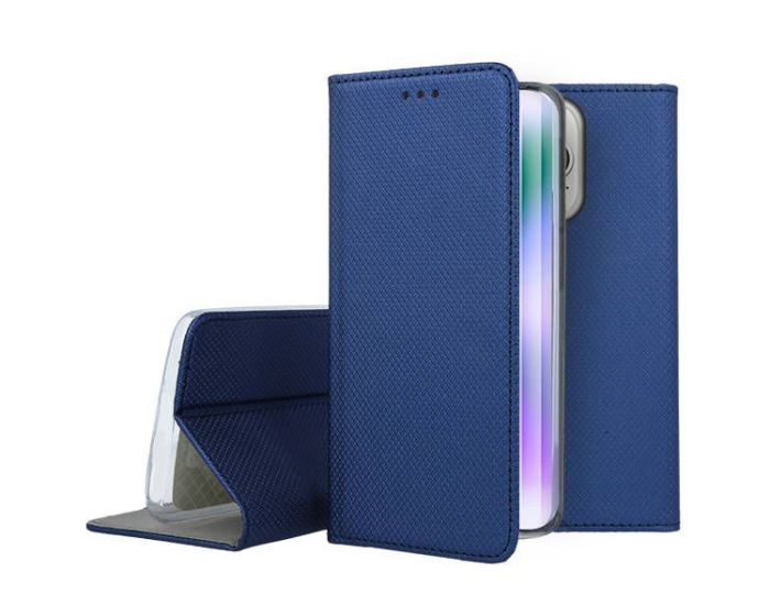 Forcell Smart Book Case με Δυνατότητα Stand Θήκη Πορτοφόλι Navy Blue (iPhone 16 Plus)