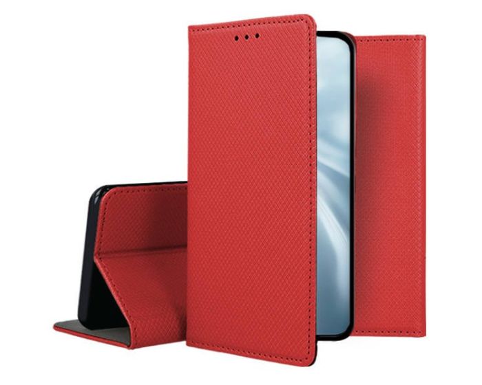 Forcell Smart Book Case με Δυνατότητα Stand Θήκη Πορτοφόλι Red (Xiaomi Mi 11)