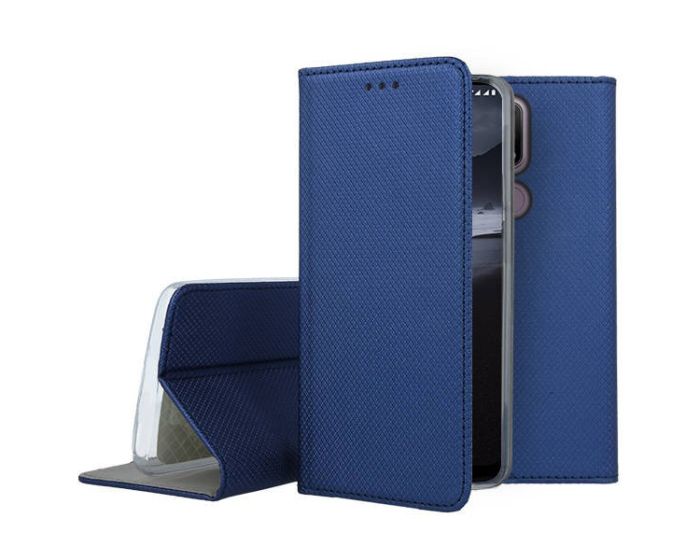 Forcell Smart Book Case με Δυνατότητα Stand Θήκη Πορτοφόλι Navy Blue (Nokia 2.4)