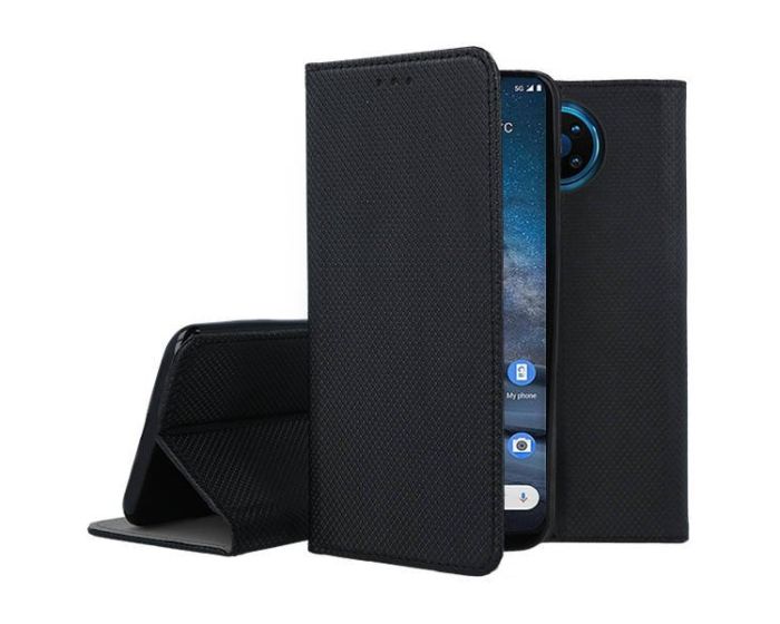 Forcell Smart Book Case με Δυνατότητα Stand Θήκη Πορτοφόλι Black (Nokia 8.3 5G)