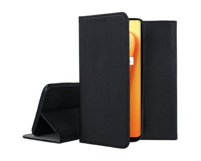 Forcell Smart Book Case με Δυνατότητα Stand Θήκη Πορτοφόλι Black (Realme 7)