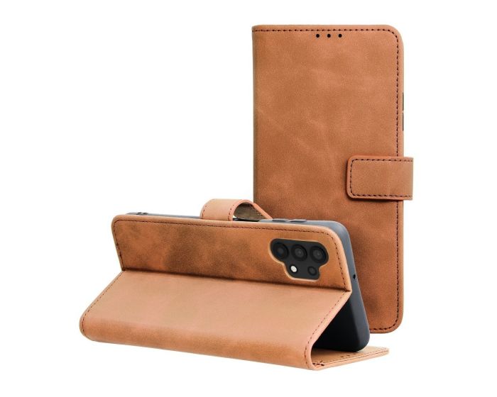 Forcell Tender Wallet Case Θήκη Πορτοφόλι με Δυνατότητα Stand - Brown (Samsung Galaxy A32 4G)