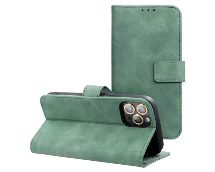 Forcell Tender Wallet Case Θήκη Πορτοφόλι με Δυνατότητα Stand - Green (Samsung Galaxy S25)