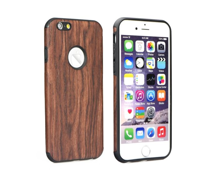 Forcell Soft TPU Wooden Pattern Μαλακή Θήκη (iPhone X / Xs)