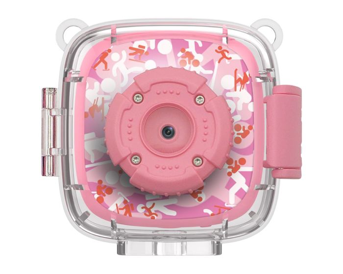 Forever Kids K2 Sports Action Camera with Screen and Waterproof Case Κάμερα - Pink - MT83978