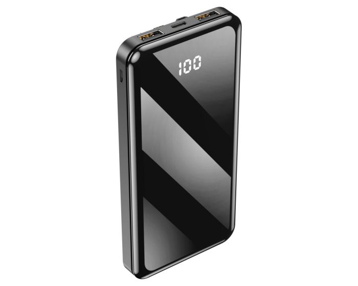 Forever TB-411 Power Bank ALLin1 10000mAh with cables USB-C + Lightning + microUSB Εξωτερική Μπαταρία - Black - MT76845