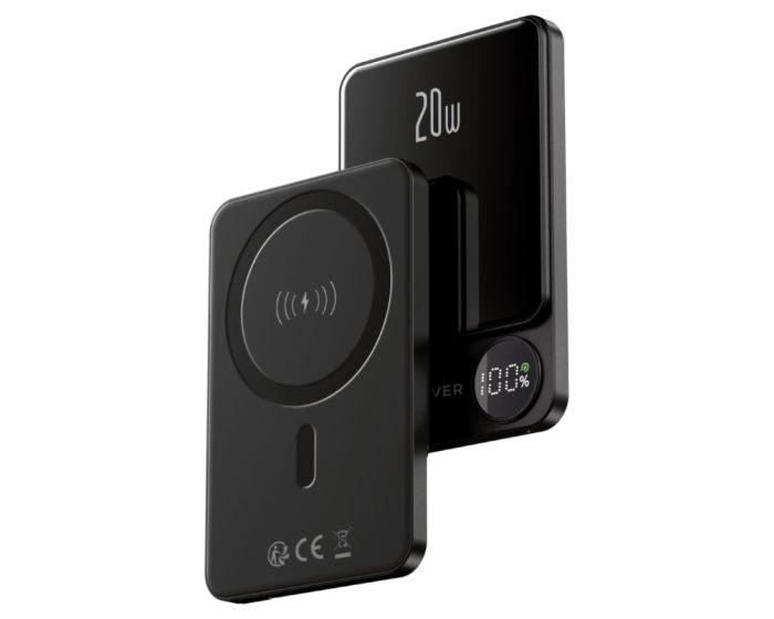 Forever MATB-200 Type C - PD 20W MagSafe Charging Power Bank Εξωτερική Μπαταρία 5000mAh - Black - MT81786