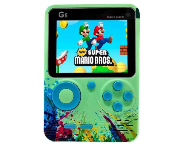 G5S Game Box Retro Portable Mini Console Game (500 Games) Green / Blue