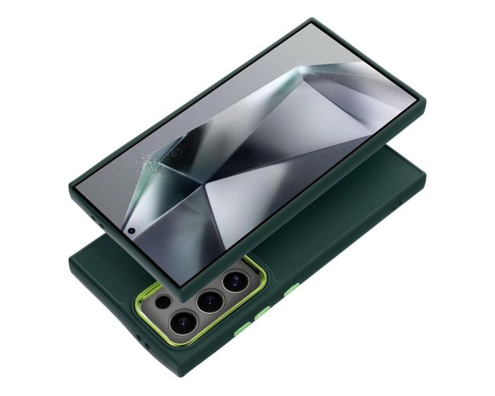 Satin Case with Camera Frame Green (Samsung Galaxy S25 Ultra)