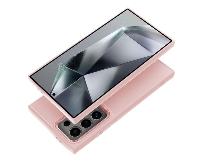 Satin Case with Camera Frame Powder Pink (Samsung Galaxy S25 Ultra)