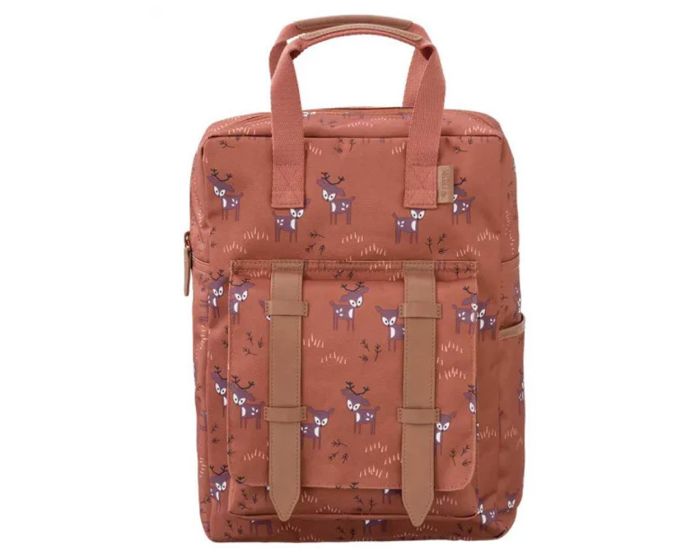 Fresk Small Backpack Σχολική Τσάντα Πλάτης Νηπιαγωγείου 28x21cm - Deer Amber Brown