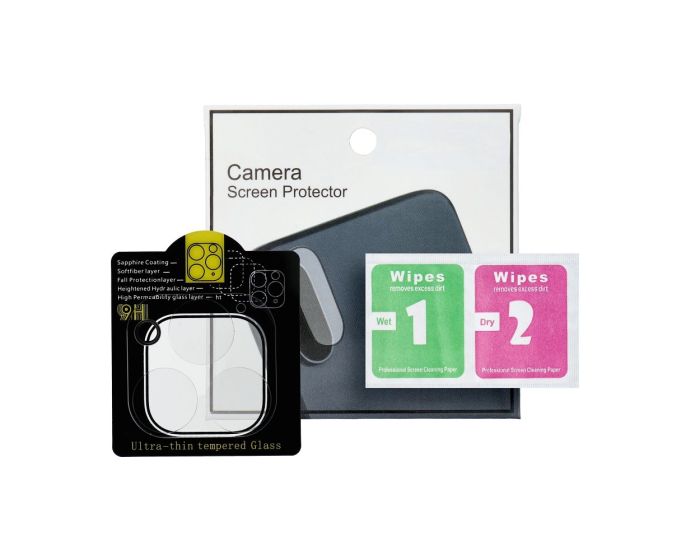 9H Full Camera Lens Tempered Glass Film Prοtector Transparent (iPhone 14 Pro Max)