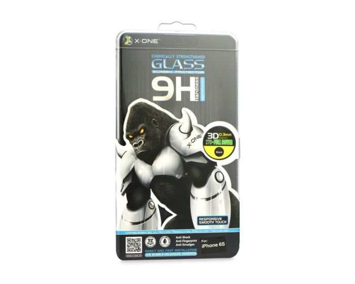 X-One Full Face Αντιχαρακτικό Γυάλινο Προστατευτικό Πλήρους Οθόνης 9H - 2.5D Tempered Glass Screen Protector White (iPhone 6 Plus / 6s Plus)