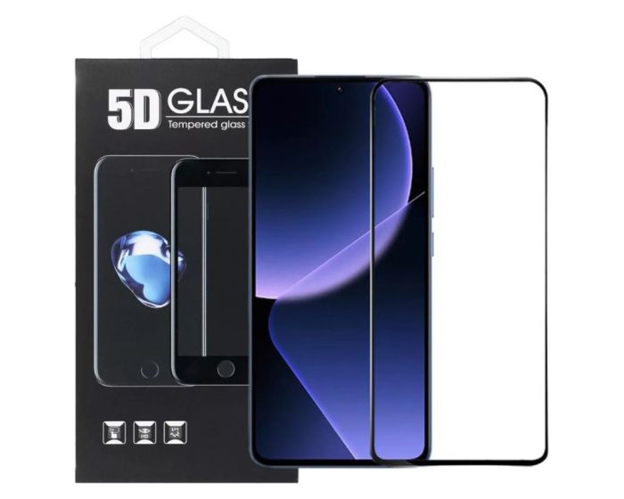 3D Full Glue Full Face Black Αντιχαρακτικό Γυαλί 9H Tempered Glass (Xiaomi 13T / 13T Pro)