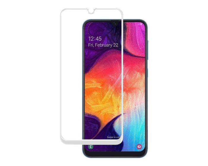 3D Full Glue Full Face Curved White Αντιχαρακτικό Γυαλί 9H Tempered Glass (Samsung Galaxy A50)