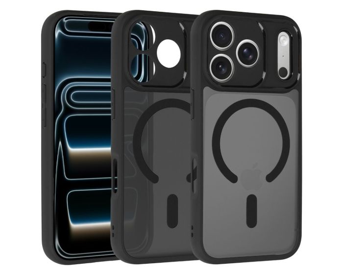 Full Matte Mag Cover MagSafe Hybrid Case Matte Black (iPhone 17 Pro) - MT79878