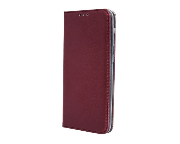 Forcell Magnet Wallet Case Θήκη Πορτοφόλι με δυνατότητα Stand Burgundy (Samsung Galaxy A21s)