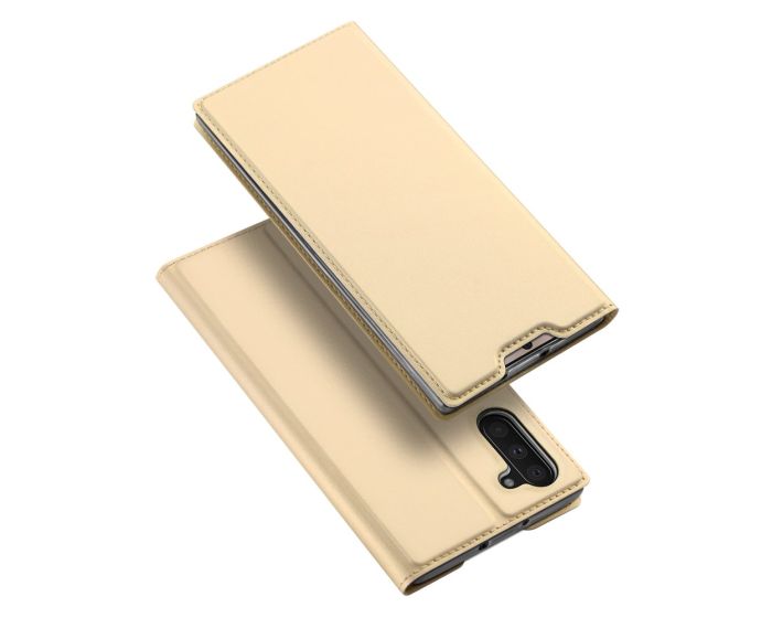 DUX DUCIS SkinPro Wallet Case Θήκη Πορτοφόλι με Stand - Gold (Samsung Galaxy Note 10)