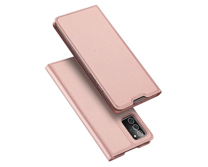 DUX DUCIS SkinPro Wallet Case Θήκη Πορτοφόλι με Stand - Rose Gold (Samsung Galaxy Note 20)
