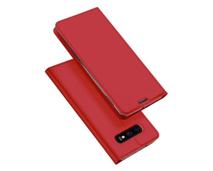 DUX DUCIS SkinPro Wallet Case Θήκη Πορτοφόλι με Stand - Red (Samsung Galaxy S10e)