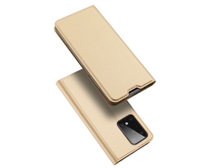 DUX DUCIS SkinPro Wallet Case Θήκη Πορτοφόλι με Stand - Gold (Samsung Galaxy S20 Ultra)