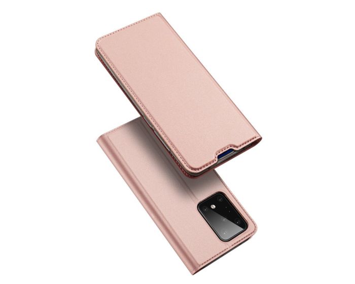 DUX DUCIS SkinPro Wallet Case Θήκη Πορτοφόλι με Stand - Rose Gold (Samsung Galaxy S20 Ultra)
