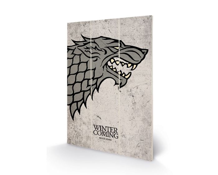 Game of Thrones (Stark Sigil) Wood Print - Ξύλινη Ταμπέλα Διακόσμησης 20x29.5cm