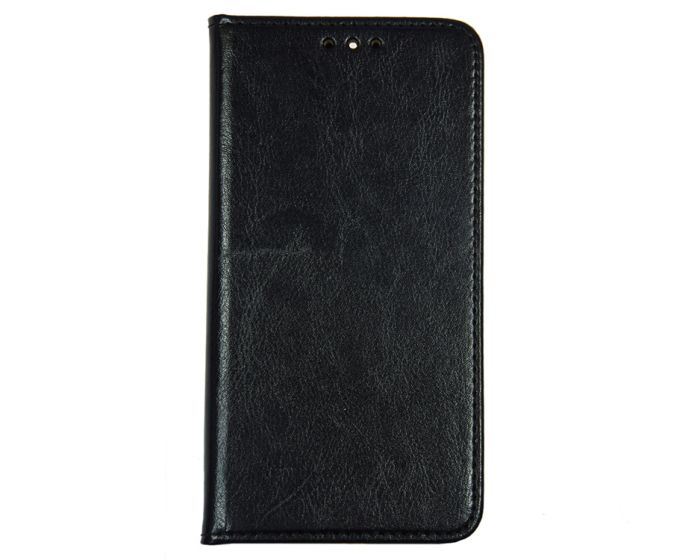 Tel1 Genuine Leather Wallet Case Stand Δερμάτινη Θήκη Πορτοφόλι - Μαύρη (LG K10 2017)