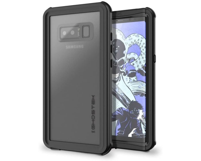 GHOSTEK NAUTICAL 2 Waterproof Case with Screen Protector (GHOCAS840) Black (Samsung Galaxy Note 8)