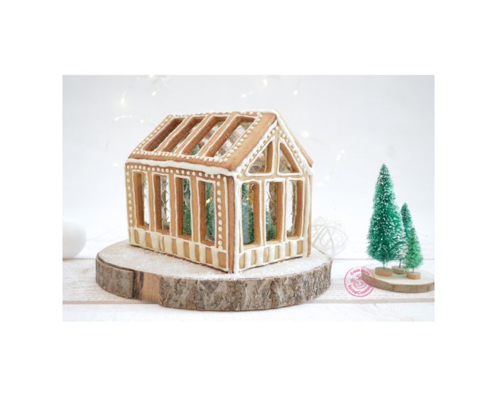 Scrap Cooking Gingerbread Greenhouse 5 Cookie Cutters+ 3 Fir Trees (SCC-3958) Gingerbread Σπιτάκι