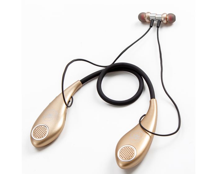 GJBY Wireless Headphones (CA-129) Ασύρματα Ακουστικά Bluetooth - Gold