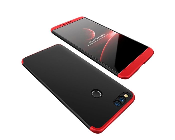 GKK Luxury 360° Full Cover Case Black / Red (Huawei Honor 7X)