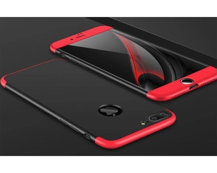GKK Luxury 360° Full Cover Case Black / Red (iPhone 7 Plus / 8 Plus)