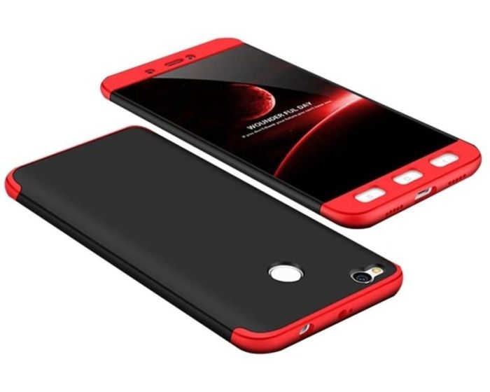 GKK Luxury 360° Full Cover Case Black / Red (Xiaomi Redmi 4X)