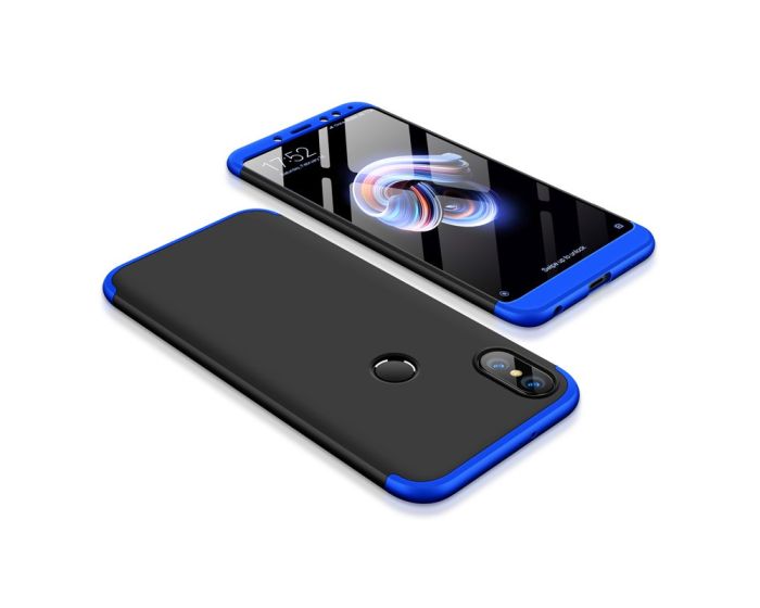 GKK Luxury 360° Full Cover Case Black / Blue (Xiaomi Redmi Note 5)