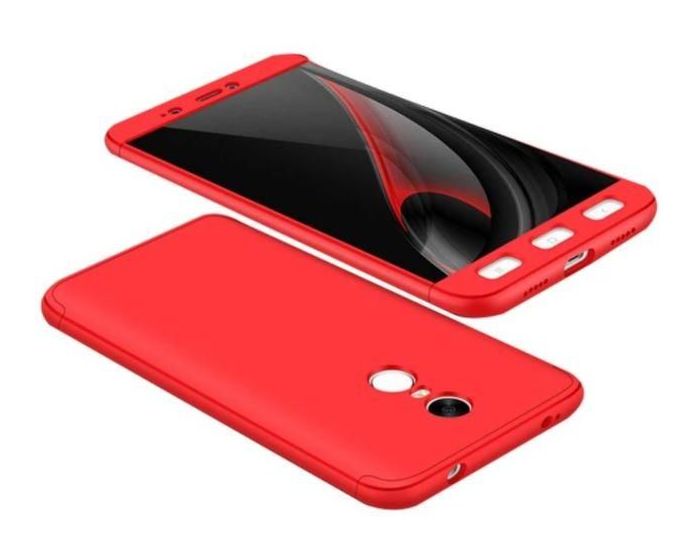 GKK Luxury 360° Full Cover Case Red (Xiaomi Redmi Note 4 MediaTek)