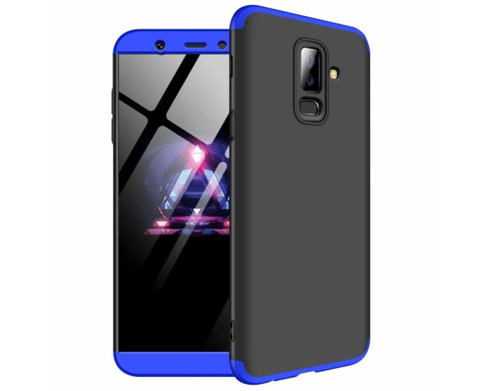 GKK Luxury 360° Full Cover Case Black / Blue (Samsung Galaxy A6 Plus 2018)