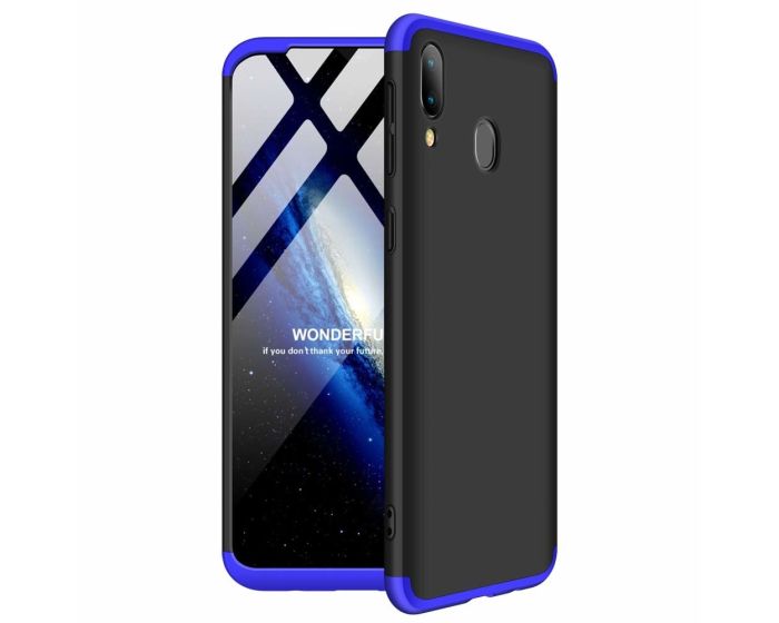 GKK Luxury 360° Full Cover Case Black / Blue (Samsung Galaxy M20)