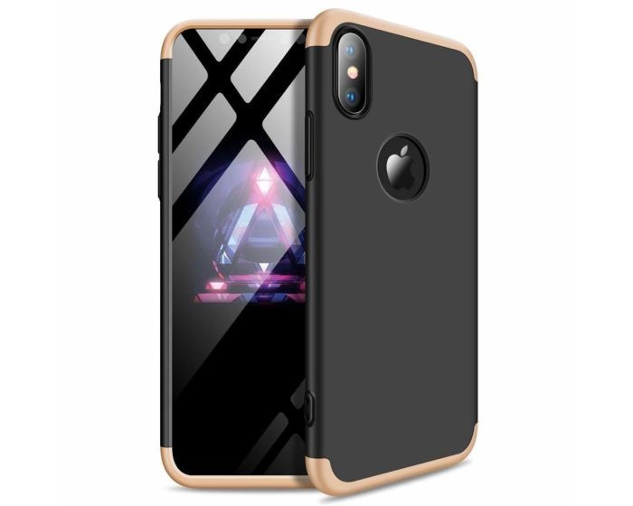 GKK Luxury 360° Full Cover Case Black / Gold (iPhone XR)