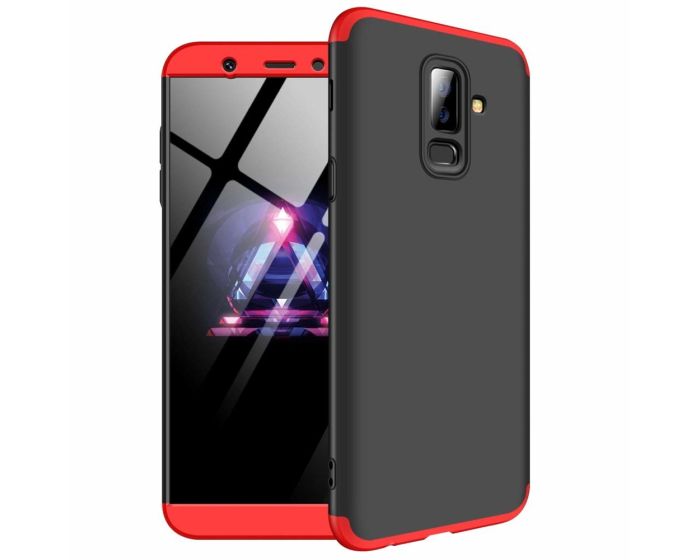 GKK Luxury 360° Full Cover Case Black / Red (Samsung Galaxy A6 Plus 2018)