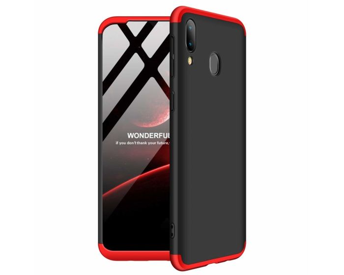 GKK Luxury 360° Full Cover Case Black / Red (Samsung Galaxy M20)